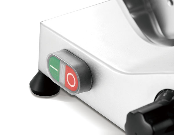 Meat slicer on off switch